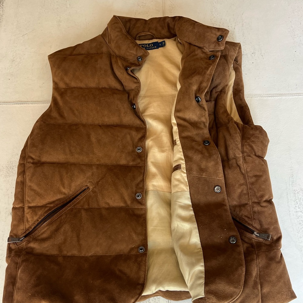 Polo by Ralph Lauren Tan Suede Vest